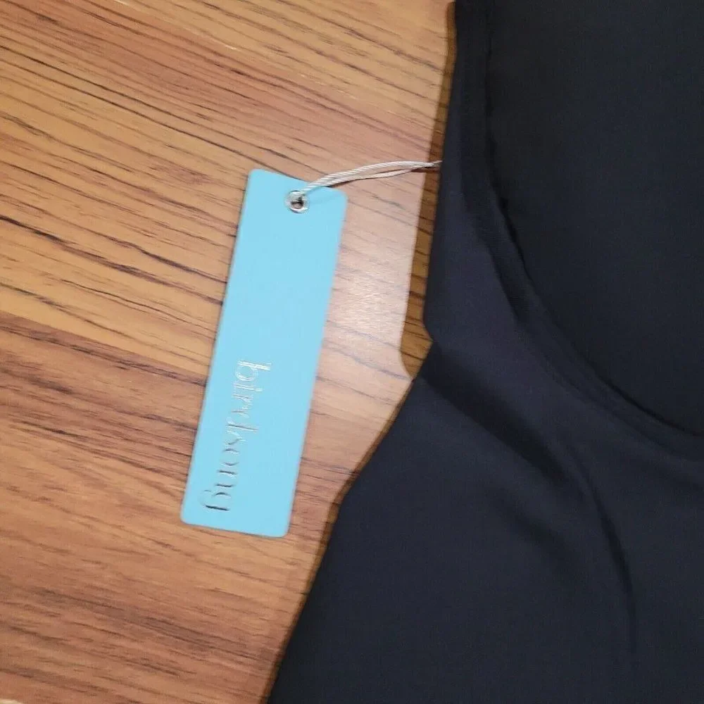 Birdsong Size 32DDD Bare Necessities Black Underwire Wrap‎ Tankini Swim Top - Picture 8 of 16